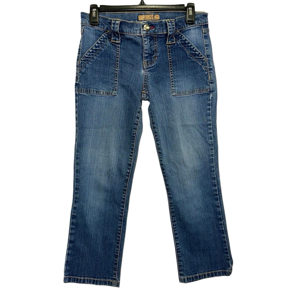 Vintage Tommy Jeans Low Rise Crop Jeans Utility Pocket Medium Wash